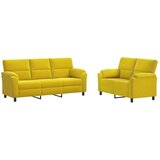  Set sofe 2 pcs Žuta Baršun - Žuta 2-sjedalo (120 cm) + 3-sjedalo | shoptok.hr
