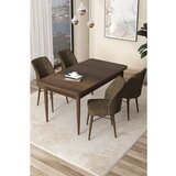 Hanah home arp - baroque, brown baroquebrown dining table & chairs set (5 pieces) | ePonuda.com