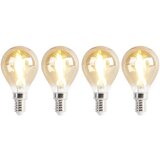 LUEDD Set 4 LED sijalk E14 P45 zlata 2W 180 lm 2100K | Shoptok.si