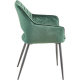 MID.YOU NASLANJAČ, les, kovina, tekstil črna, temno zelena | Shoptok.si