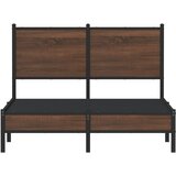  Metalni okvir kreveta bez madraca smeđi hrast 120x200 cm | Eponuda.com