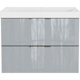 Germania Sivi zidni ormarić za ispod umivaonika u sjajnom dekoru 81x65 cm Celano – | shoptok.hr