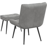  Stolica za opuštanje s osloncem za noge svjetlosiva baršunasta | shoptok.hr
