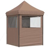 vidaXL Zložljivi pop-up šotor za zabave 4 stranice rjava | Shoptok.si