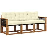  Set vanjskih sofa 3 kom. Prirodna i krem | shoptok.hr