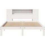 vidaXL Krevet s regalom z knjige bez madraca bijeli 120x190cm borovina | shoptok.hr