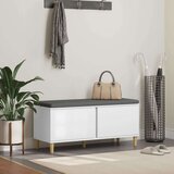 Klupa za hodnik s jastukom s pohranom Bijelo 60 x 38 x 46 cm | shoptok.hr