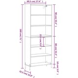  Visoka komoda bijela 69 5 x 32 5 x 180 cm od konstruiranog drva | shoptok.hr