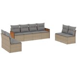  8-dijelni set vrtnih sofa od poliratana s jastucima bež | shoptok.hr