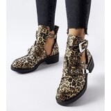 Gemre Sperone Leopard Pattern Cut-Out Ankle Boots | shoptok.hr
