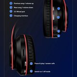  Bluetooth slušalice B39 (S50) crno crvene | Eponuda.com
