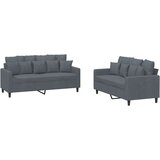  2-dijelni set sofa s jastucima tamnosivi baršunasti | shoptok.hr