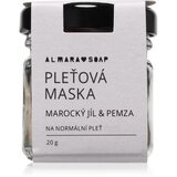 Almara Soap Face maska za piling lica za normalno lice Moroccan clay & pumice 20 g | shoptok.hr