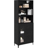  Highboard Crni hrast 69,5 x 34 x 180 cm Konstruirano drvo | shoptok.hr