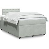 vidaXL Box spring krevet s madracem svjetlosivi 120x200 cm baršunasti | shoptok.hr