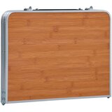 vidaXL Zložljiva miza za kampiranje rjava iz aluminija 60x40 cm | Shoptok.si