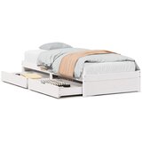 Maison Chic Postelja za odrasle - Posteljni Okvir brez vzmetnice bel 90x200 cm trdna borovina, (22082531) | Shoptok.si