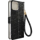 AVIZAR Ovitek z blešcicami za iPhone 14, vgrajena denarnica, Disco Glam Edition - crn, (20938273) Cene
