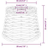 vidaXL Sjenilo za stropnu svjetiljku smeđe Ø20x15 cm od pruća | shoptok.hr