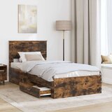  Konstrukcija postelje Dimljeni oreh 90 x 190 cm Konstruiran les, (5000103615) | Shoptok.si