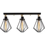 Opviq Stropna lampa OYLAT 2, metalna crna, 70 x 18 cm,visina 29 cm, 3 x E27 40 W, Oylat - N-1040 Cijene