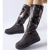 Gemre Gray insulated camouflage eco-suede boots Piazzola Cijene