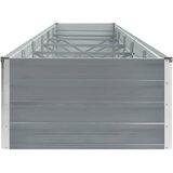  Povišena vrtna gredica od pocinčanog čelika 480x80x45 cm siva | shoptok.hr