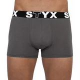 STYX MEN'S BOXERS SPORTS RUBBER Muške bokserice, tamno siva, veličina