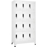 The Living Store Omara s ključavnico bela 90x45x180 cm jeklo - Omarica Na Ključ, (21431186) Cene