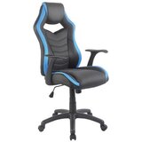 Hom`in GAMING STOL kovina, umetna masa, tekstil modra, črna | Shoptok.si
