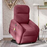 Maison Chic masažni naslanjač - Relax naslanjač s funkcijo vstajanja vinsko rdeče blago, (22061258) | Shoptok.si
