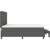  vzmetna postelja z vzmetnico in klopjo temno siva 180x200 cm tkanina, (22083181) | Shoptok.si