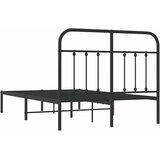  Metalni okvir za krevet s uzglavljem crni 120x190 cm | shoptok.hr