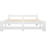  Okvir za krevet od masivne borovine bijeli 120 x 200 cm | shoptok.hr