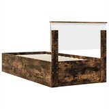  Krevetna konstrukcija s uzglavljem Dimljeni hrast 90 x 190 cm | shoptok.hr