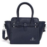 Shelvt Navy blue women's handbag with silver elements Cijene