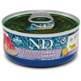 Farmina n&d natural can cat natural tuna&shrimp 70g Cene