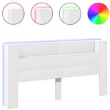 Maison Chic posteljno vzglavje - vzglavna omarica - nočna omarica led bela 200x16,5x103,5 cm, (21704390) Cene