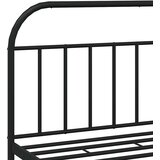  Metalni okvir za krevet s uzglavljem crni 180x200 cm | shoptok.hr