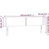  LED uzglavlje tamnosivo 163x16x78/88 cm baršunasto | shoptok.hr