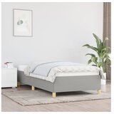  Posteljni okvir svetlo siv 100x200 cm blago | Shoptok.si