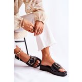 S. BARSKI Women's Fashionable Leather Slippers Black Adaline | shoptok.hr