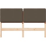  Tapecirani uzglavlje Smeđa i taupe 120 cm Čvrsto borovo drvo | shoptok.hr