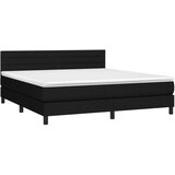  Box spring s madracem LED crni 160x200 cm od tkanine | shoptok.hr