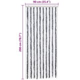  Zastor protiv insekata sivo-bijeli 90 x 200 cm šenil | shoptok.hr