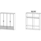 Boxxx Omara Za Oblačila Bari, Bela, Barva Hrasta | Shoptok.si