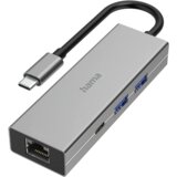 Hama 00200108 priključna stanica i replikator porta za prijenosno računalo USB 3.2 Gen 1 (3.1 Gen 1) Type-C Sivo | shoptok.hr