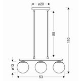 Lesnina XXXL VISEČA NIHALNA SVETILKA Carrine 48/13/100 cm E14 | Shoptok.si