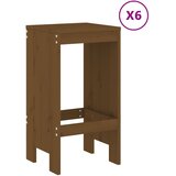  7-dijelni vrtni barski set boja meda od masivne borovine | shoptok.hr