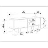 Hanah home TV ormarić Monaco, 150x54x35 cm, Orah | Eponuda.ba